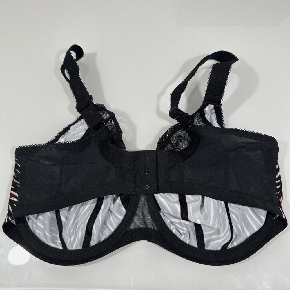 NEW $69 Elomi [ 34J ] Morgan‎ Full Figure Underwire Bra in Serengeti Black #5793 - Picture 7 of 10